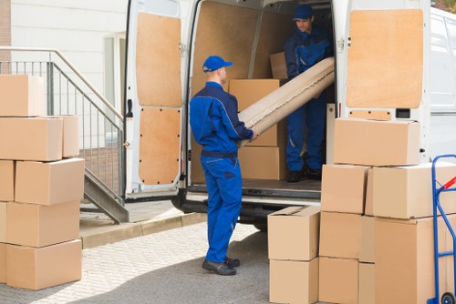 Removal team helping with a home move in Uxbridge