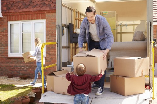Cookie categories displayed for a moving services website