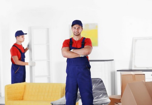 House movers loading furniture for a home move in Uxbridge