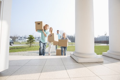Moving van helping residents with furniture transport in Uxbridge