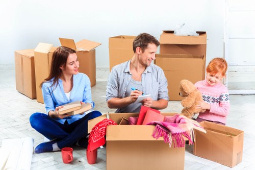 Local moving team helping with furniture transport in Uxbridge