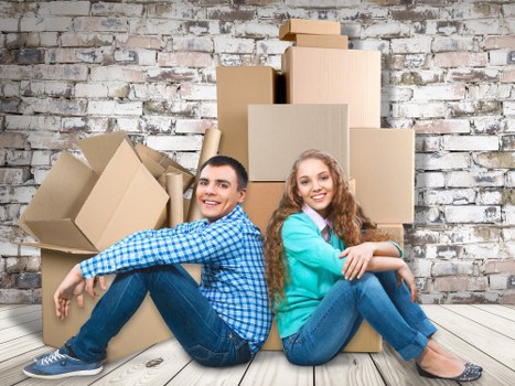 Eco-friendly removals team handling separated waste and reusable items