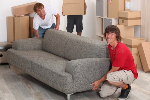 Furniture being loaded into a van in Uxbridge
