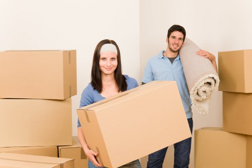 Household moving items being loaded for transport in Uxbridge