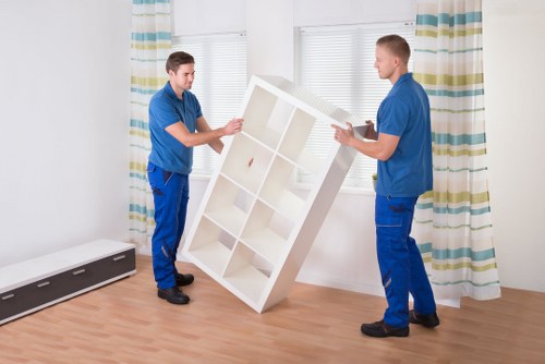 Loading furniture into a moving truck for a local Uxbridge move