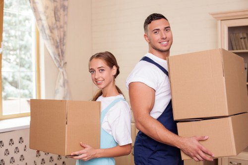 Packing boxes and furniture for a local move in Uxbridge