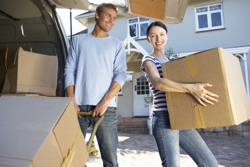 Small moving van assisting a flat move in Uxbridge
