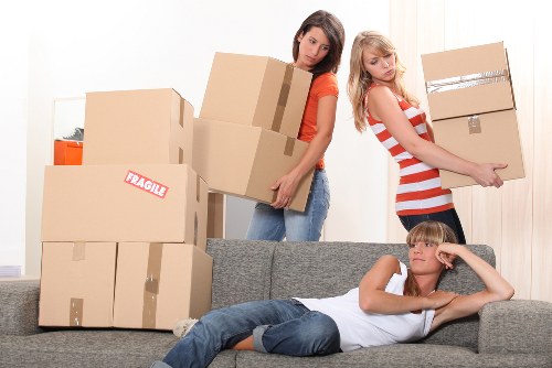 Loading a removal truck for a home or office move in Uxbridge
